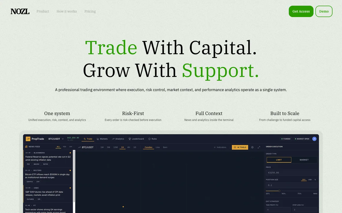 NOZL website preview
